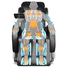 Elektrinis masažinis krėslas, dirbtinė oda, juodas kaina ir informacija | Svetainės foteliai | pigu.lt