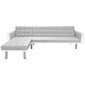 Kampinė sofa lova, 218x155x69 cm, baltos ir pilkos spalvos kaina ir informacija | Minkšti kampai | pigu.lt