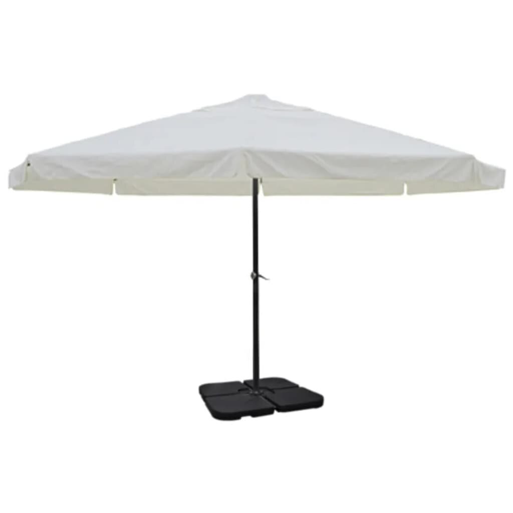 Lauko skėtis iš aliuminio su nešiojamu pagrindu, baltas kaina ir informacija | Skėčiai, markizės, stovai | pigu.lt