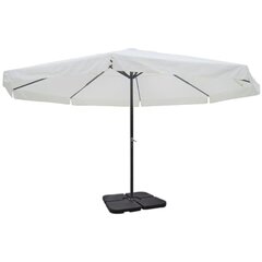 Алюминиевый зонт уличный на переносном основании, белый цена и информация | Зонты, маркизы, стойки | pigu.lt