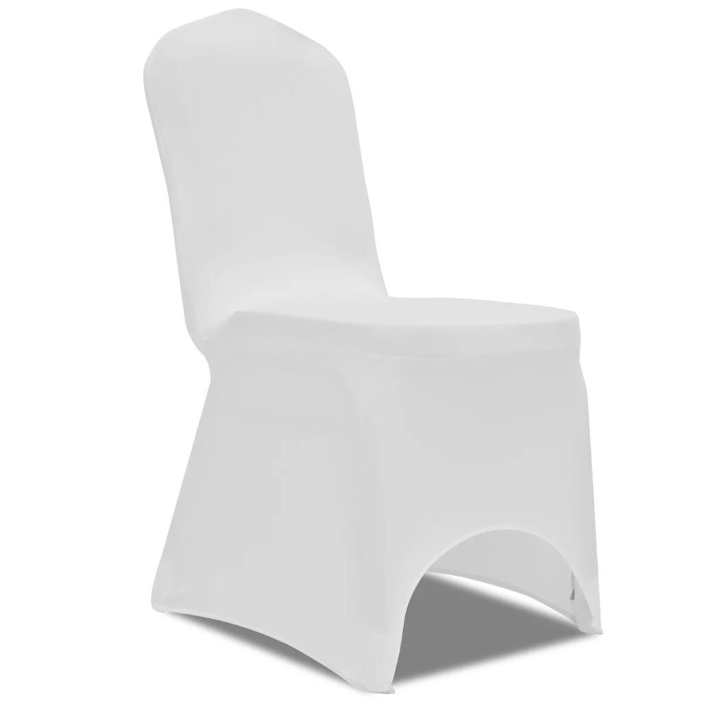 Kėdžių užvalkalai, 100 vnt., balti цена и информация | Baldų užvalkalai | pigu.lt