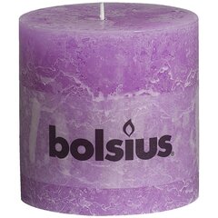 Bolsius kaimiško stil. form. žvakės, 6 vnt. 100x100mm, violetinės sp. kaina ir informacija | Žvakės, Žvakidės | pigu.lt