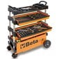 Sulankstomas įrankių vežimėlis Beta Tools C27S-O, oranžinis, plienas kaina ir informacija | Įrankių dėžės, laikikliai | pigu.lt