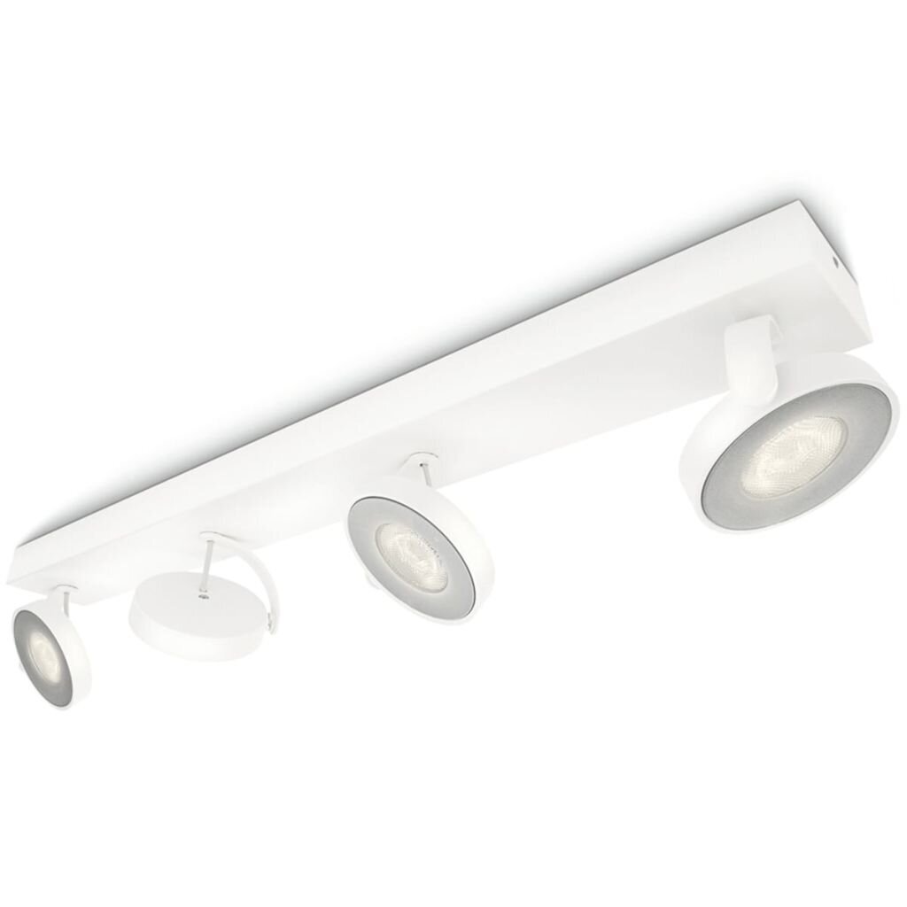 LED šviestuvas Philips myLiving Clockwork 4x4,5 W, baltas, 531743116 цена и информация | Lubiniai šviestuvai | pigu.lt