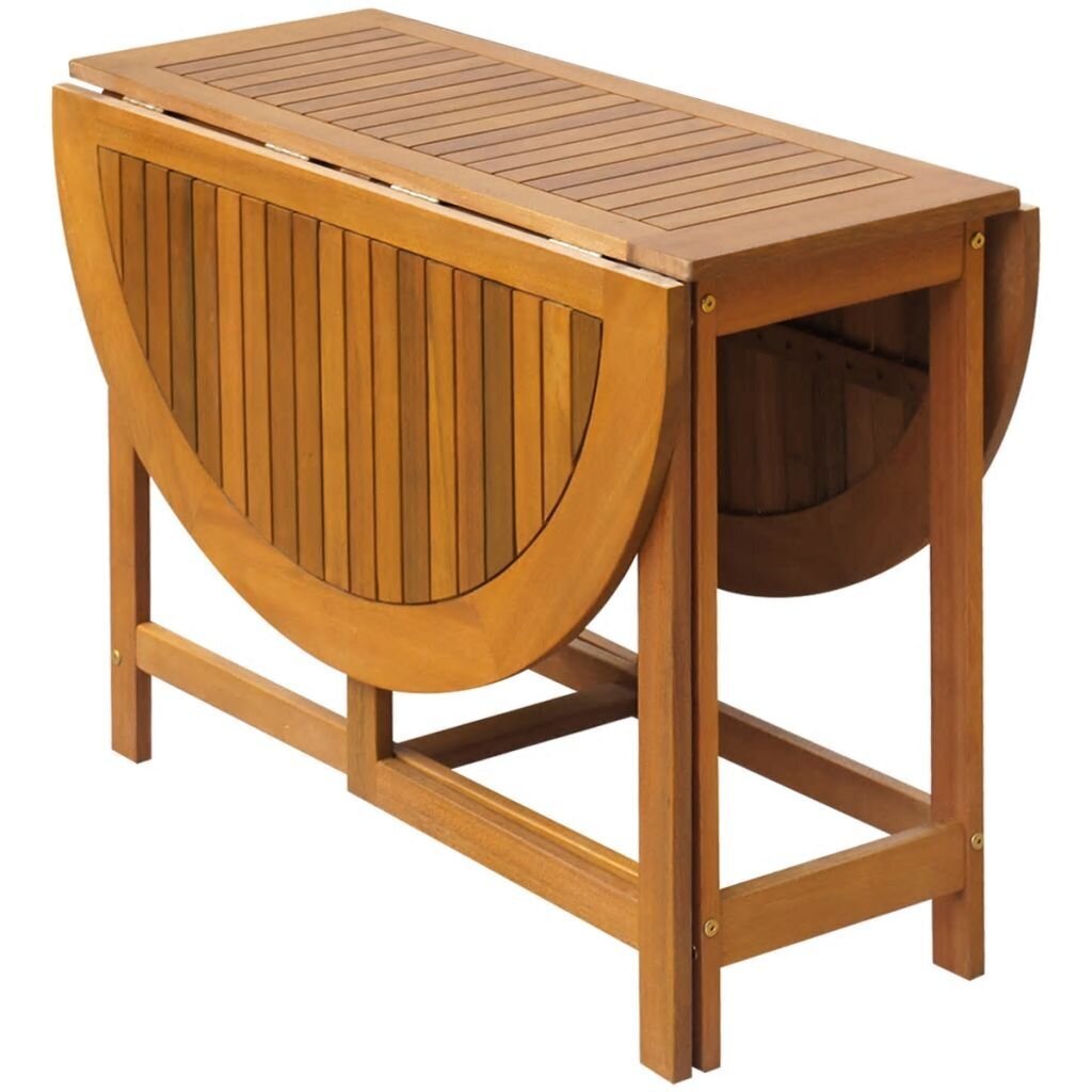 Išskleidžiamas lauko stalas iš akacijos medienos, ovalus kaina ir informacija | Lauko stalai, staliukai | pigu.lt