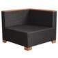 Lauko sofų komplektas, juodas kaina ir informacija | Lauko baldų komplektai | pigu.lt