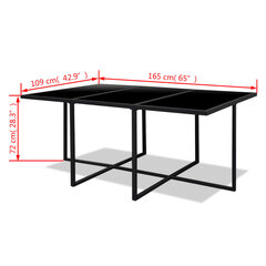 Набор садовой мебели из 27 частей, полиротанг, черный цена и информация | Комплекты уличной мебели | pigu.lt