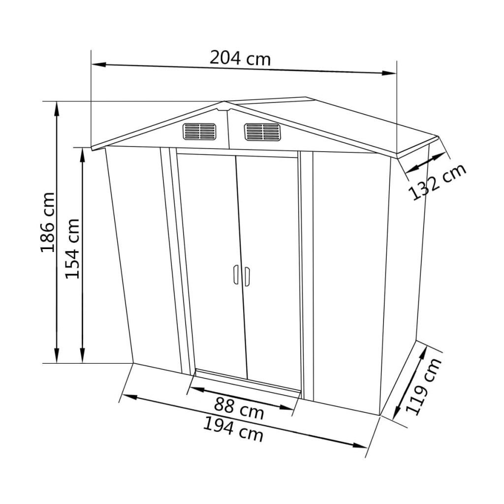 Sodo namelis 204x132x186 cm цена и информация | Sodo nameliai, malkinės, pastogės | pigu.lt