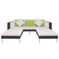 12 dalių sodo sofų komplektas, rudos spalvos цена и информация | Lauko baldų komplektai | pigu.lt