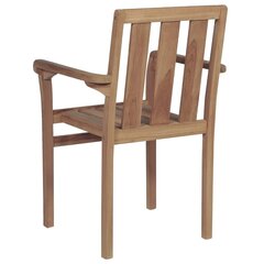 Складные садовые стулья, 2 шт., массив тикового дерева цена и информация | Садовые стулья, кресла, пуфы | pigu.lt