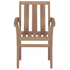 Складные садовые стулья, 2 шт., массив тикового дерева цена и информация | Садовые стулья, кресла, пуфы | pigu.lt