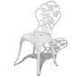 Bistro kėdės, 2 vnt., baltos, 41x49x81,5 cm цена и информация | Lauko kėdės, foteliai, pufai | pigu.lt