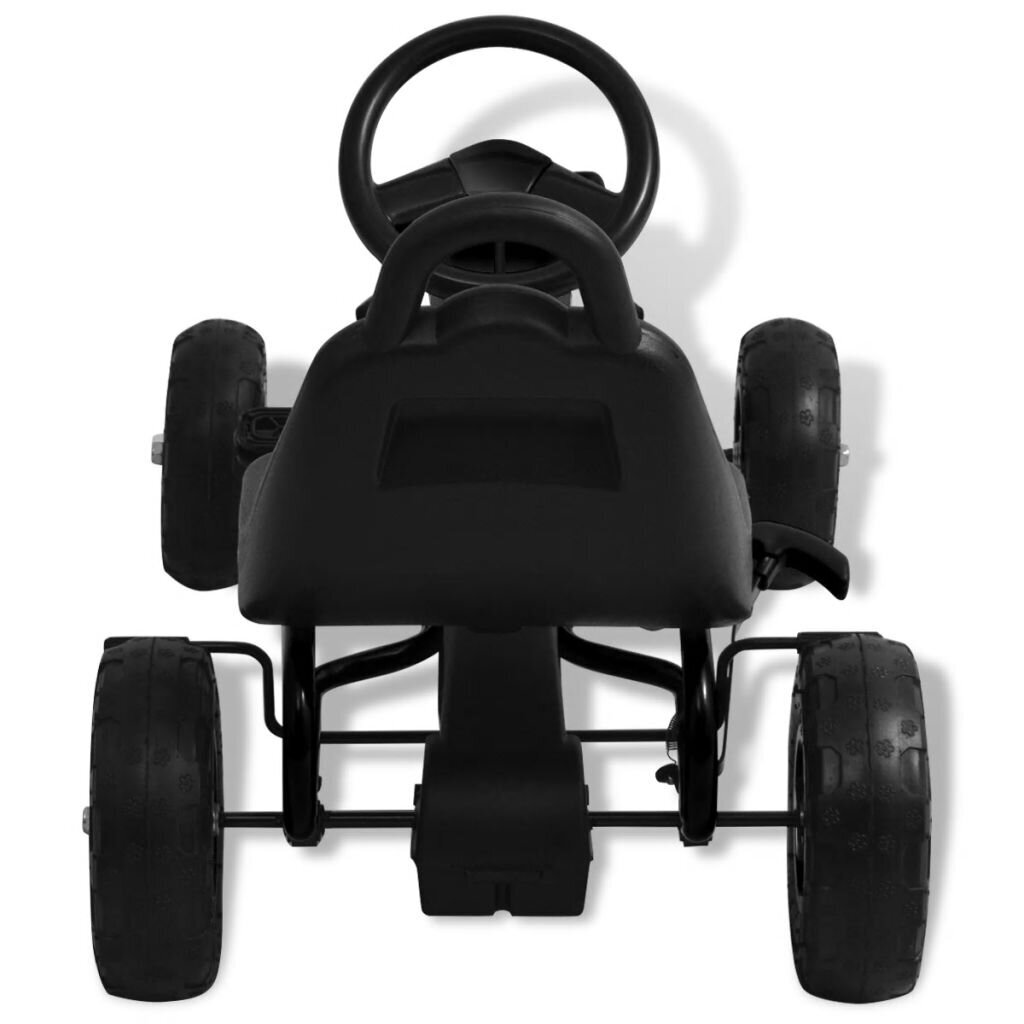Pedalais minamas kartingas su pneumat. padangomis, juodas kaina ir informacija | Žaislai kūdikiams | pigu.lt