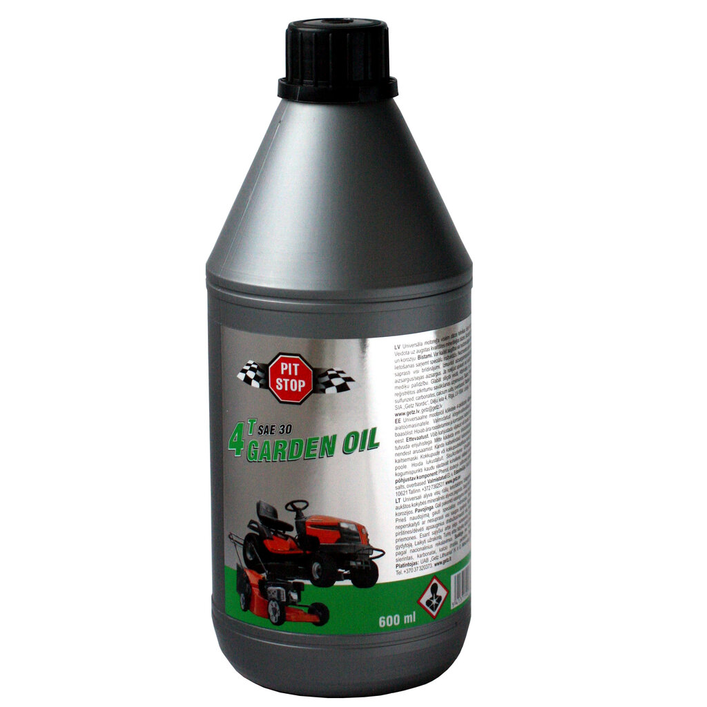 Alyva Pit Stop Garden Oil 4-takčiams varikliams SAE 30 4T, 600ml цена и информация | Kitos alyvos | pigu.lt