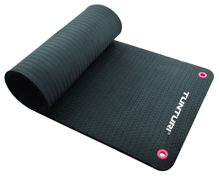 Gimnastikos kilimėlis Tunturi Fitnessmat Pro 180x60x1.5 cm, juodas kaina |  pigu.lt