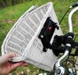 Pintas dviračio krepšelis su rankena, baltas kaina ir informacija | Dviračio vairo rankenos | pigu.lt