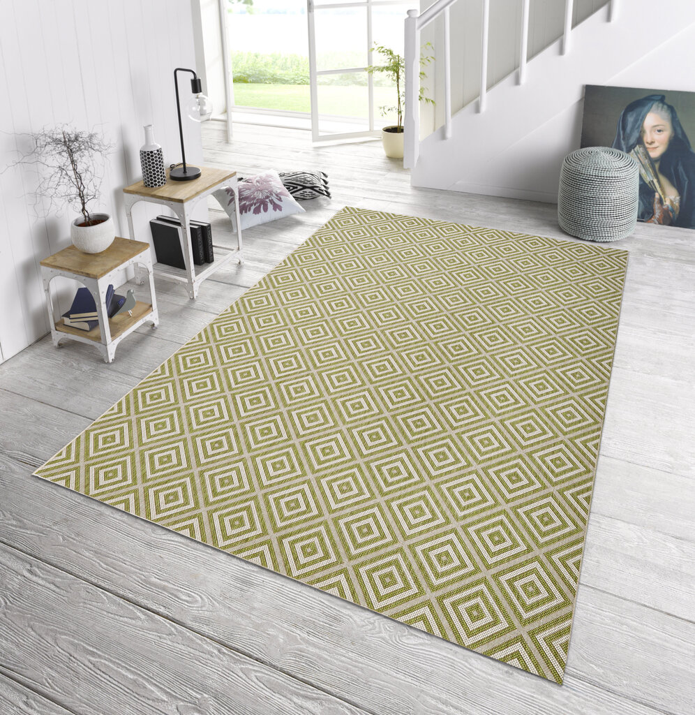 Northrugs kilimas Meadow Karo Green, 200x290 cm kaina ir informacija | Kilimai | pigu.lt