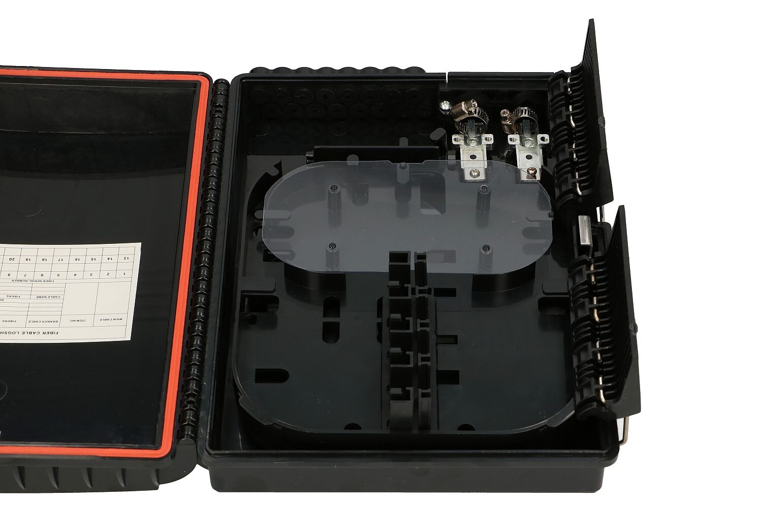 Šviesolaidžio paskirstymo dėžutė, 16 gyslų, juoda kaina ir informacija | Elektros jungikliai, rozetės | pigu.lt