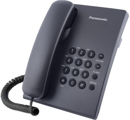Panasonic KX-TS500PDB, juodas kaina ir informacija | Stacionarūs telefonai | pigu.lt