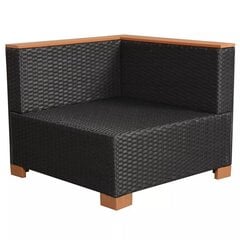 Lauko sofų komplektas, 12 dalių ,juodas kaina ir informacija | Lauko baldų komplektai | pigu.lt