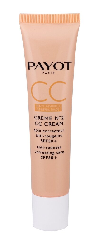 CC kremas paraudusiai odai Payot Creme No2 CC Cream SPF50, 40 ml kaina ir informacija | Veido kremai | pigu.lt