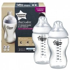 Buteliukai Tommee Tippee 42262075 3 mėn.+, 2x340 ml kaina ir informacija | Buteliukai kūdikiams ir jų priedai | pigu.lt