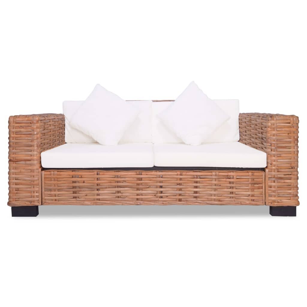 Lauko sofų komplektas, iš natūralaus ratano kaina ir informacija | Lauko baldų komplektai | pigu.lt