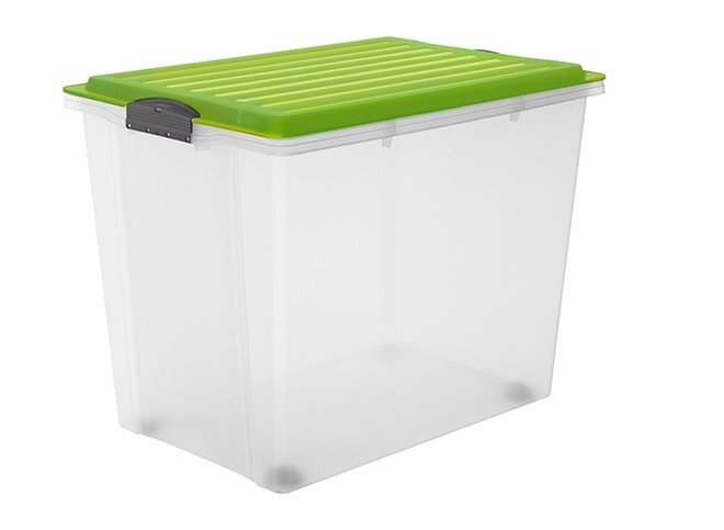 Dėžė ROTHO COMPACT A3, žalia, su ratukais, 70l kaina ir informacija | Daiktadėžės | pigu.lt