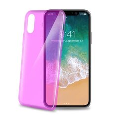 Apple iPhone X Cover UltraThin By Celly Pink kaina ir informacija | Telefono dėklai | pigu.lt