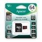 Atminties kortelė su adapteriu Apacer AP64GMCSX10U5-R, 64GB kaina ir informacija | Atminties kortelės telefonams | pigu.lt