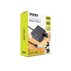 PORT CONNECT Type C Universal Power Adapter 65W (EU + UK adapter) Automatic V, 65 W, AC adapter kaina ir informacija | Qoltec Nešiojami kompiuteriai, priedai | pigu.lt