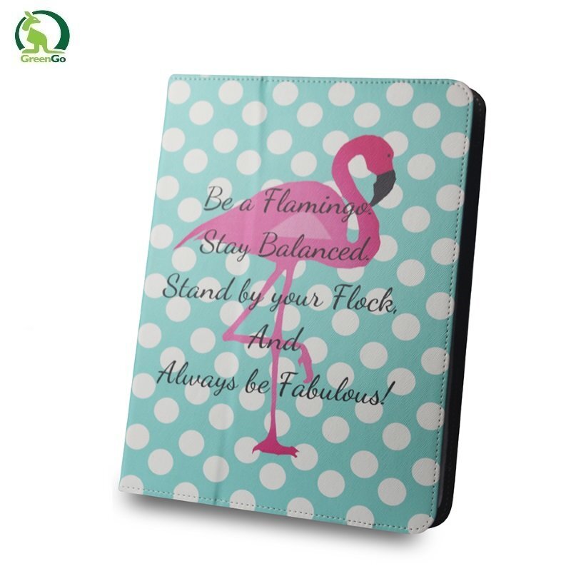 GreenGo Flamingo and Dots, 9-10'' kaina ir informacija | Planšečių, el. skaityklių dėklai | pigu.lt