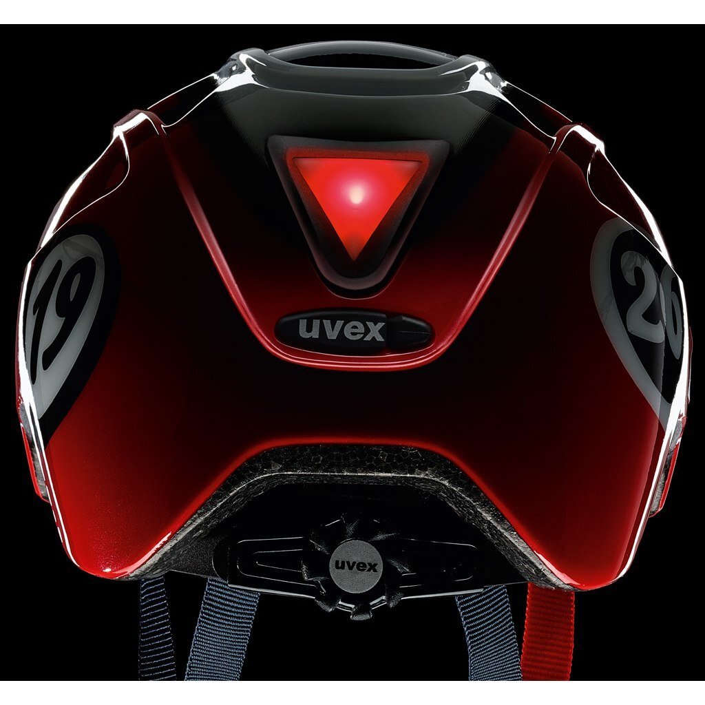 Vaikiškas dviratininko šalmas Uvex Finale Junior LED, 51-55 cm, juodas/baltas kaina ir informacija | Šalmai | pigu.lt