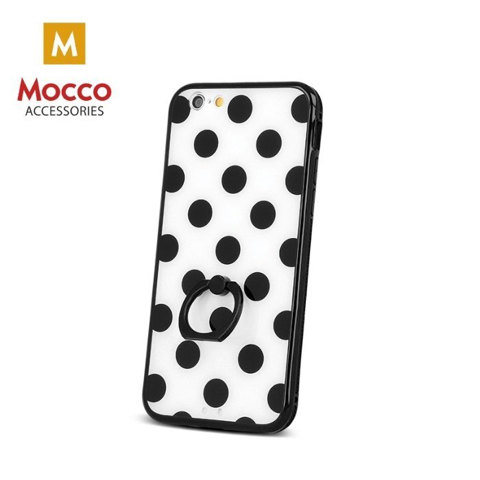 Apsauginė nugarėlė Mocco Ring Dots Silicone skirta Samsung G920 Galaxy S6, juoda-balta kaina ir informacija | Telefono dėklai | pigu.lt