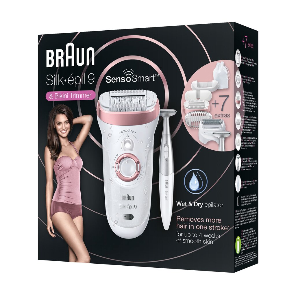 Braun 9-890 Silk•èpil® 9 SensoSmart kaina ir informacija | Epiliatoriai | pigu.lt