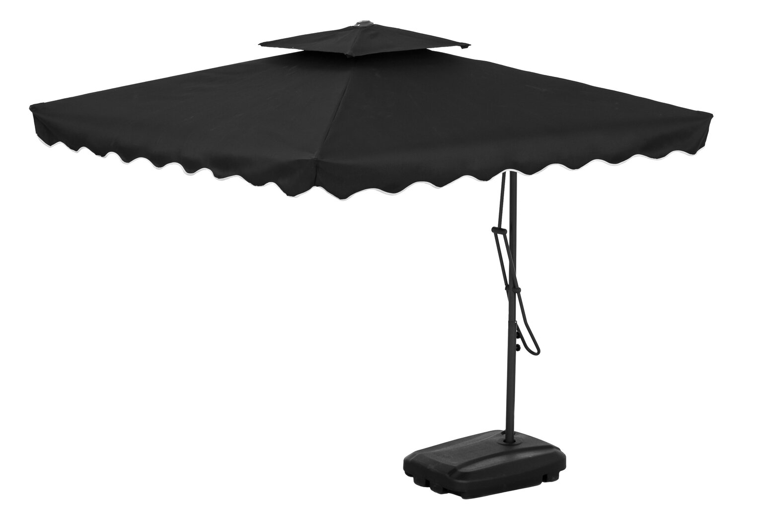 Pastatomas lauko skėtis Musta, juodas kaina ir informacija | Skėčiai, markizės, stovai | pigu.lt