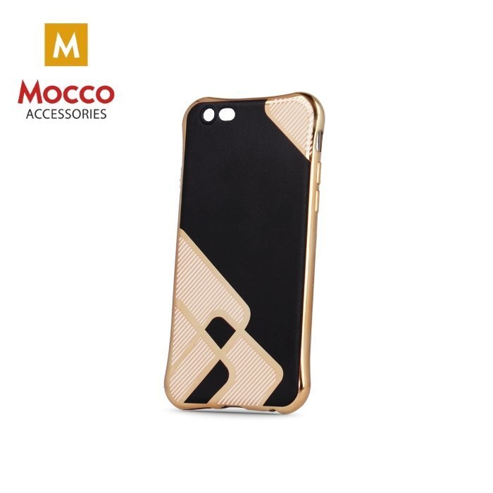 Apsauginė nugarėlė Mocco Symetry Plating, skirta Huawei P9 Lite telefonui, auksinė-juoda kaina ir informacija | Telefono dėklai | pigu.lt
