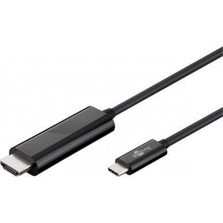 Goobay USB-C-HDMI kabelis, 1.8 m kaina ir informacija | Kabeliai ir laidai | pigu.lt