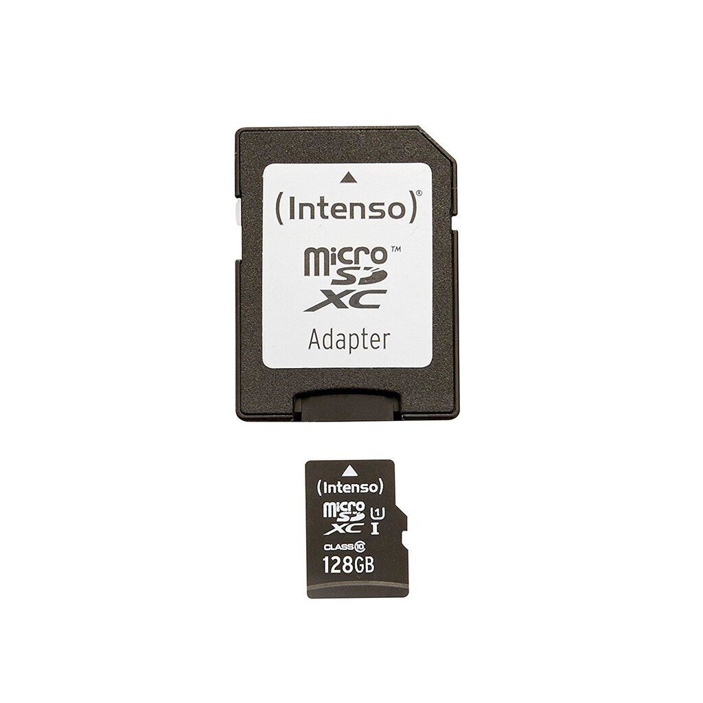 MEMORY MICRO SDXC 128GB UHS-I/W/ADAPTER 3423491 INTENSO цена и информация | Atminties kortelės telefonams | pigu.lt