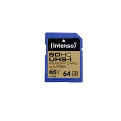 Карта памяти Intenso SDXC 64GB CL10 цена и информация | Карты памяти для фотоаппаратов, камер | pigu.lt