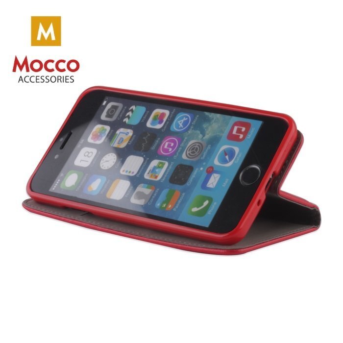 Telefono dėklas Mocco Smart Magnet Book Case, skirtas Sony Xperia XA2 telefonui, raudonas kaina ir informacija | Telefono dėklai | pigu.lt