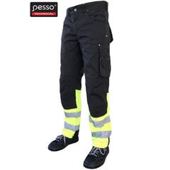 Darbo kelnės Pesso Canvas HI-VIS, juodos kaina ir informacija | Darbo rūbai | pigu.lt