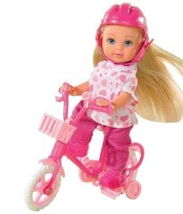 Кукла школьница с велосипедом Simba Evi Love, 12 см цена и информация | Игрушки для девочек | pigu.lt