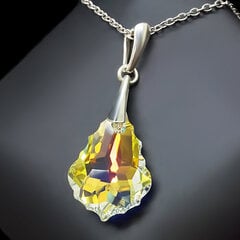 Sidabrinis kaklo papuošalas moterims DiamondSky „Baroque IV (Aurora Borealis)“ su Swarovski kristalais kaina ir informacija | Kaklo papuošalai | pigu.lt