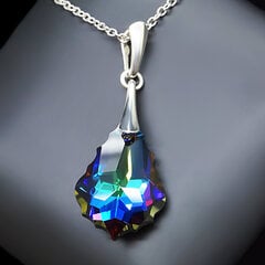 Серебряный кулон "Барокко IV (Meridian Blue)" с кристаллами Swarovski™ цена и информация | Украшения на шею | pigu.lt