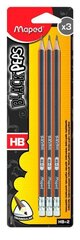 Простой карандаш с резинкой  Maped BlackPeps HB 3 шт цена и информация | Принадлежности для рисования, лепки | pigu.lt