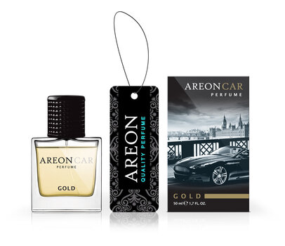 Освежитель воздуха Areon Car Perfume 50мл - Gold цена и информация | Освежители воздуха для салона | pigu.lt