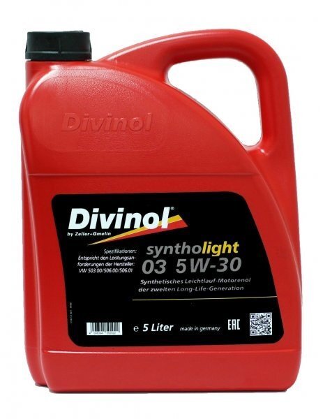 Variklinė alyva Divinol Syntholight 03 5W30, 5L kaina ir informacija | Variklinės alyvos | pigu.lt