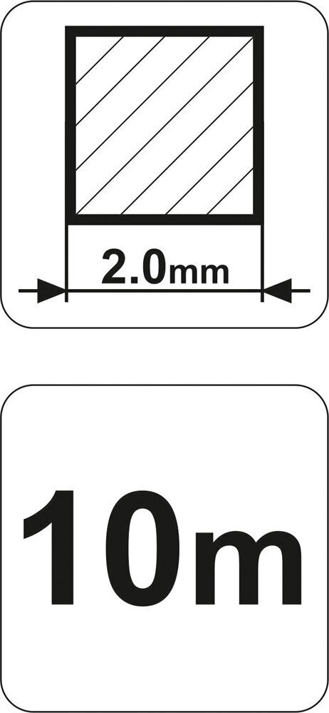Valas trimeriams (kvadratinis) Flo d-(2,0x2,0)mm x 10m (89413) kaina ir informacija | Sodo technikos dalys | pigu.lt