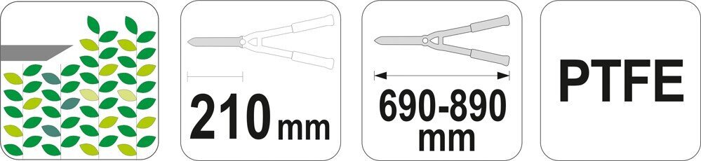 Žirklės gyvatvorei teleskopinės 690-890mm Yato (YT-8824) цена и информация | Sodo įrankiai | pigu.lt